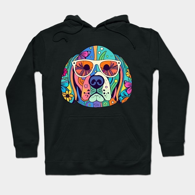 Hippie Labrador Hoodie by Souls.Print